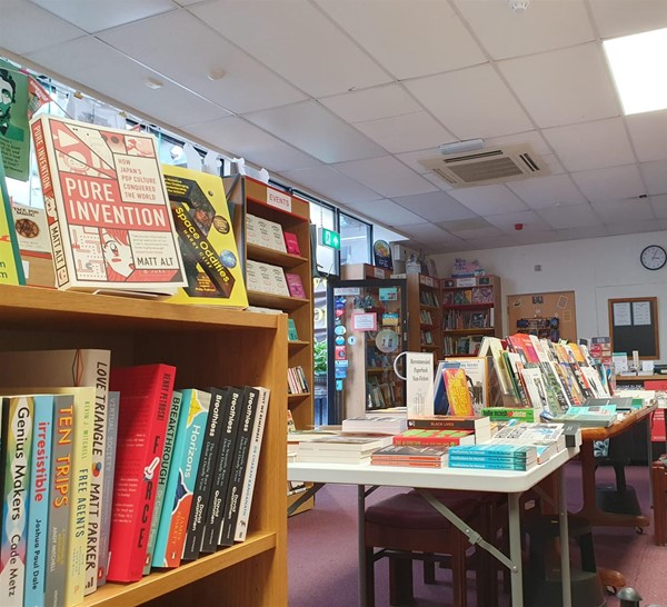 Inside the bookshop
