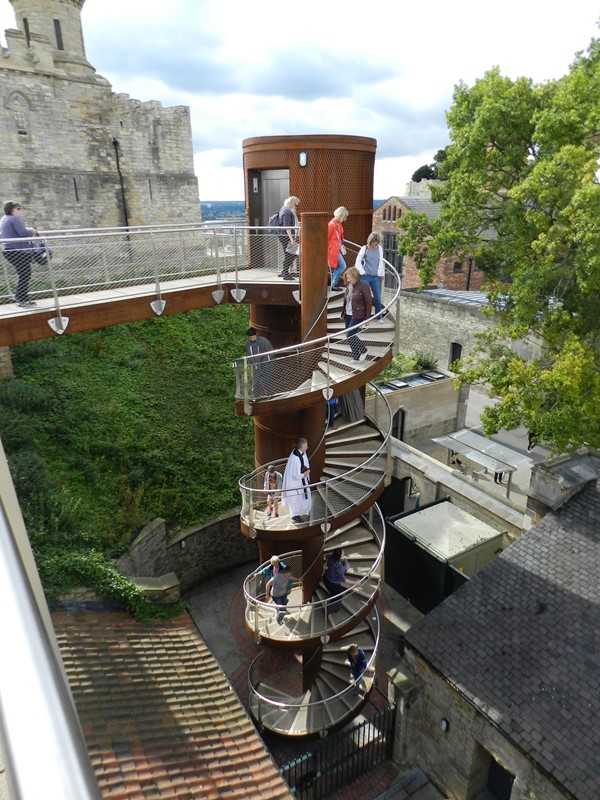 Lift and stair to the castle walls