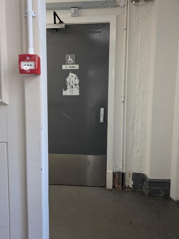 Image of entrance to the accessible toilet