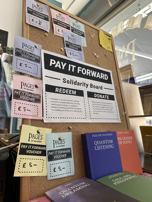 Image of ‘Pay it Forward’ board