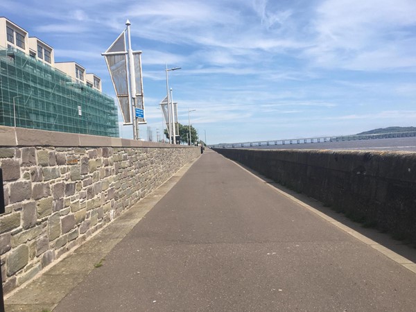 Image showing the pathway of the Riverside Walk.