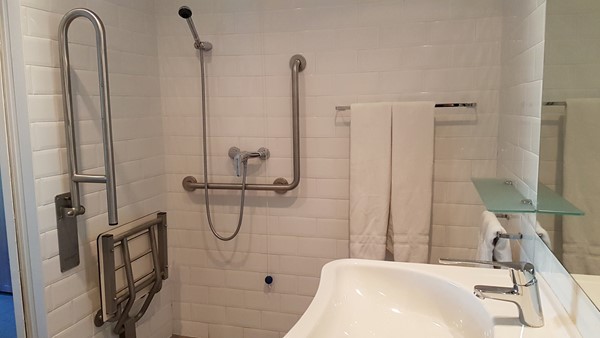 Bathroom roll in shower