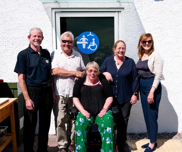 Ed, owner of the Green Welly Stop and members of TIG, Tyndrum.infrastructure Group