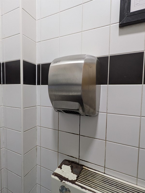 Image of hand dryer in accessible toilet