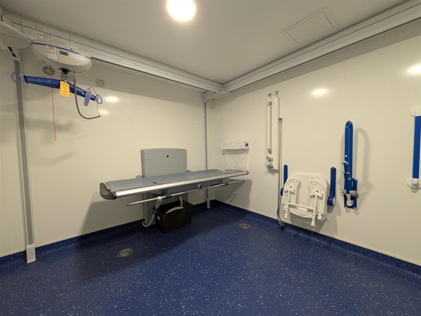 Image of Adjustable change bed in the Changing Places toilet
