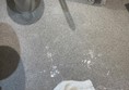 Flooded bathroom floor.