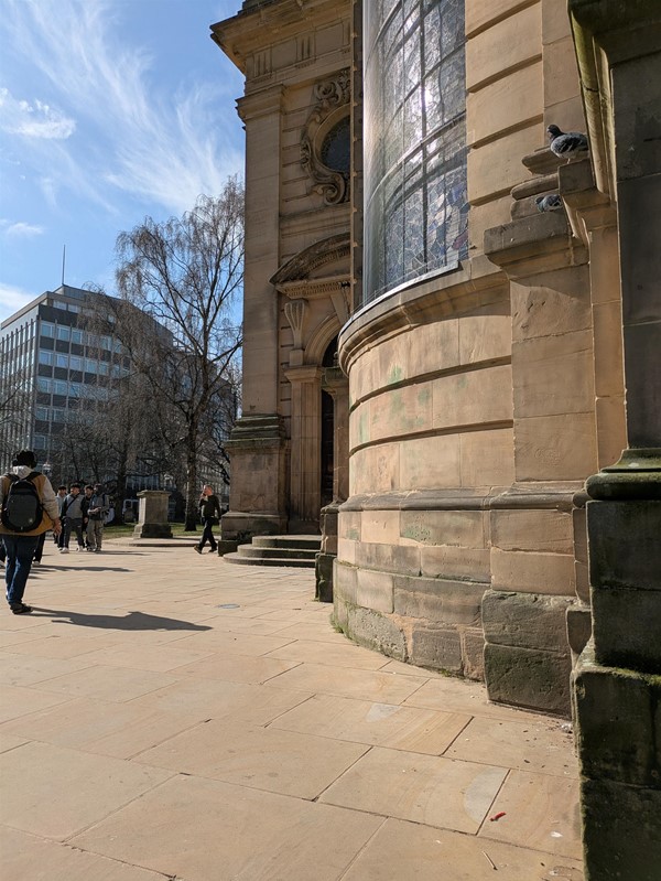 Image of walkway near St. Philip's Cathedral Churchyard