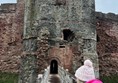 Wooden bridge entry to castle (leads to cobbles and then grass)