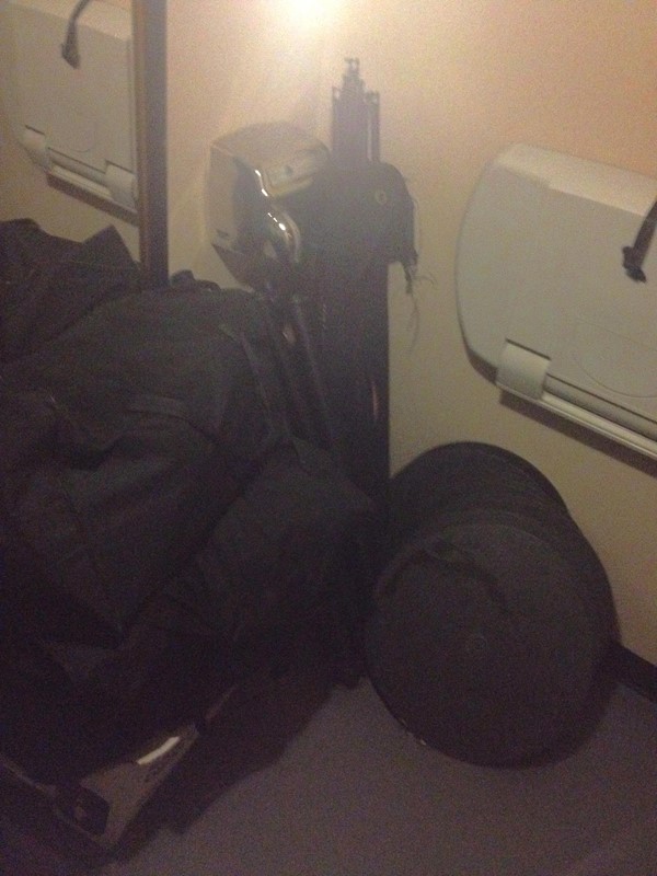 The so-called "accessible" toilet was rammed full of this huge and unidentifiable stuff, which made it completely inaccessible to a wheelchair-user. Thoughtless and disgraceful.