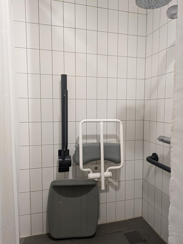 Image of shower in the accessible toilet