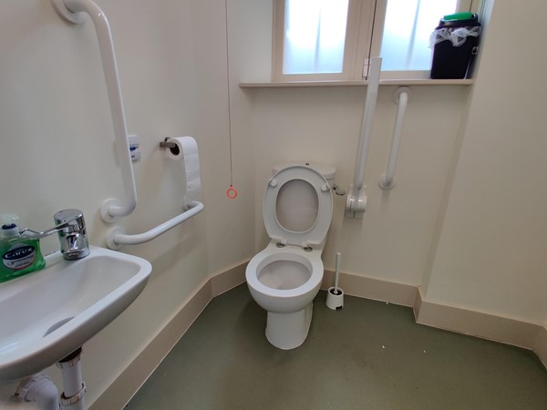 The accessible toilet attached to the café