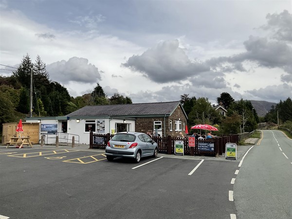 Car park and cafe