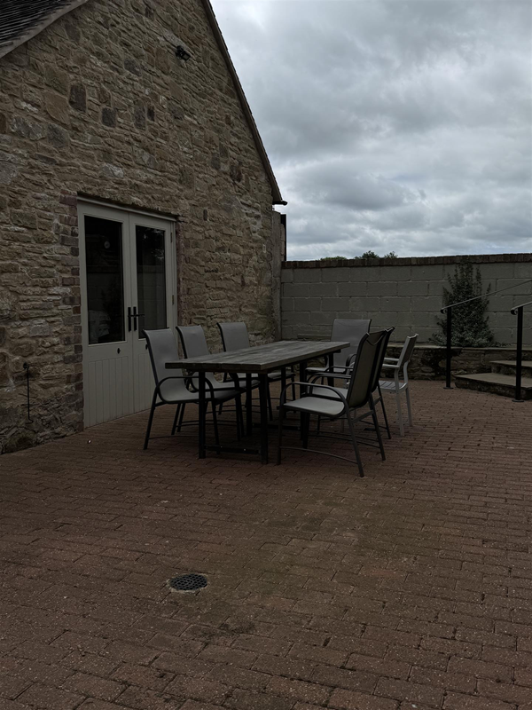 Side courtyard with seating
