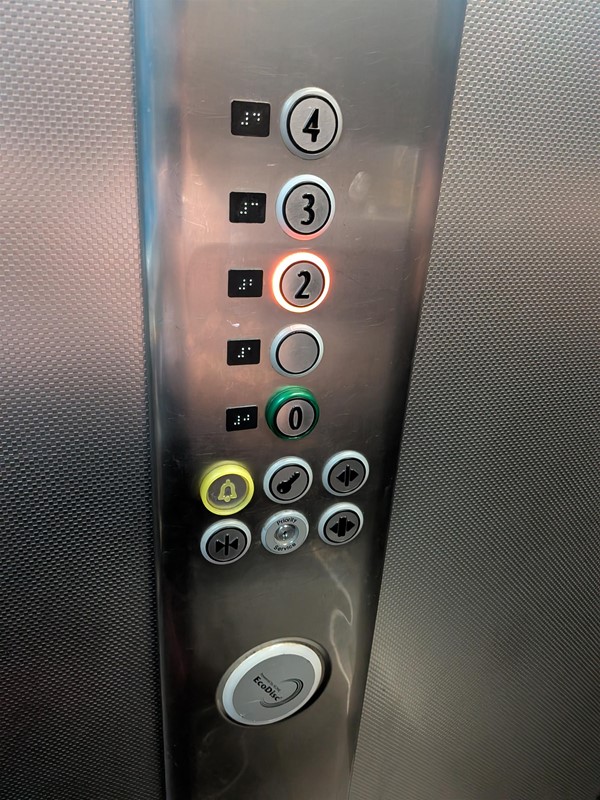 image of buttons in the lift