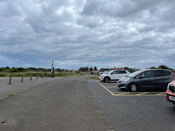The car park at Gullane Bents with the accessible parking bays
