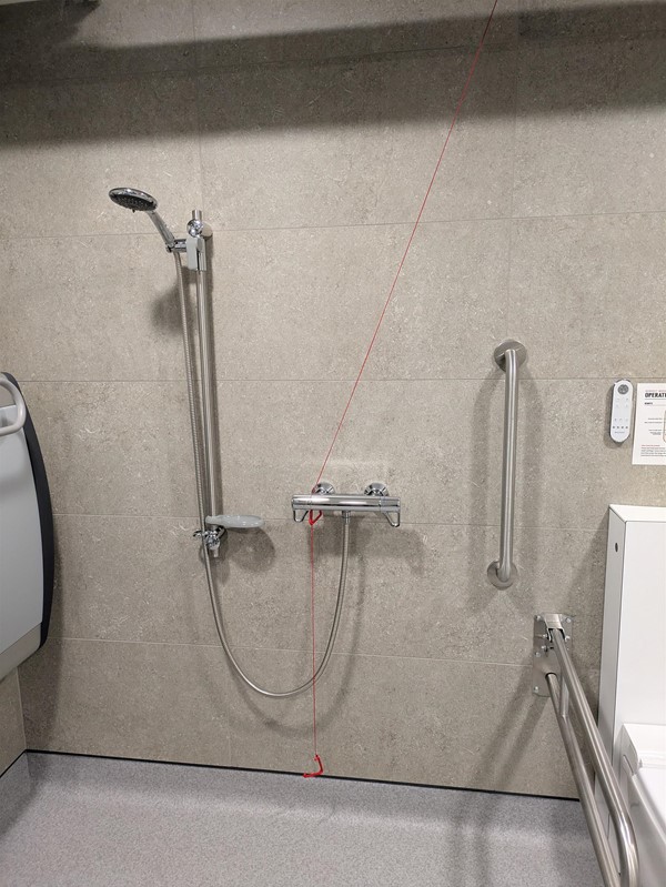 Image of shower in the Changing Places toilet