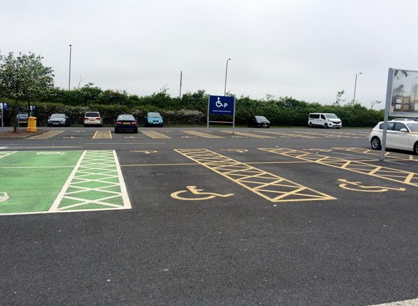 Photo of accessible parking bays.