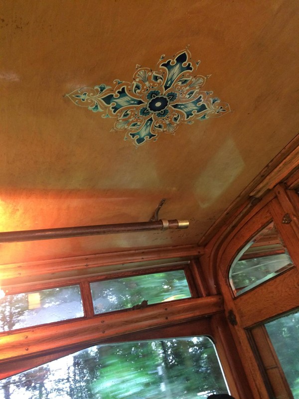 The roof of the tram
