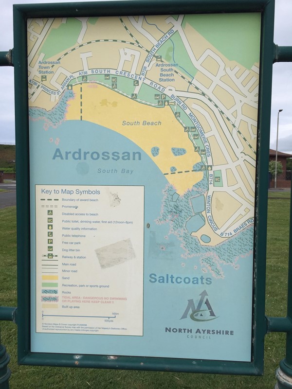 Signage at Ardrossan South Beach