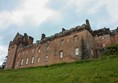 The castle, built into a steep hillside.