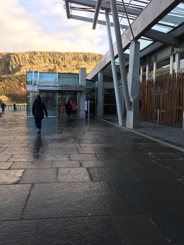 Entrance to the Scottish Parliament