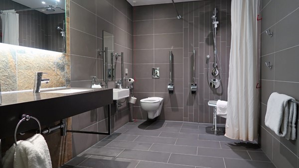 King deluxe accessible bathroom