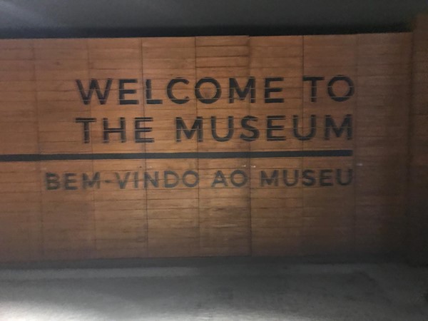 Museum welcome sign.