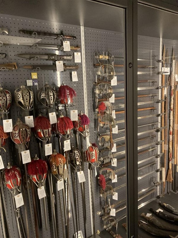 Image of a display of swords