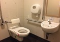 Accessible toilet by ticket office