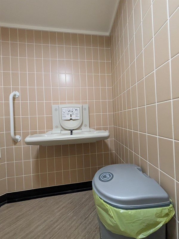 Image of baby change table in the accessible toilet