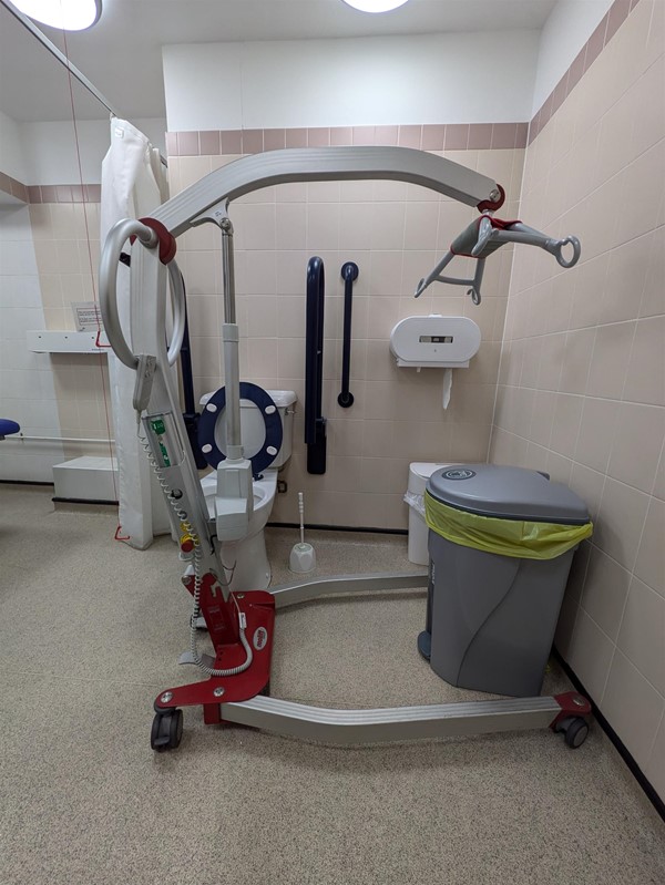 Image of portable hoist in the Changing Places toilet