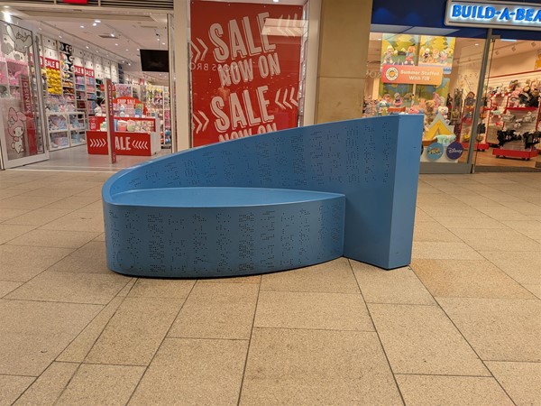 image of a plastic bench with an unusual shape