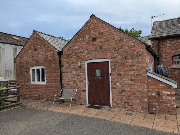 Outside parking and front door