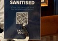 Sign on table that has the QR code menu