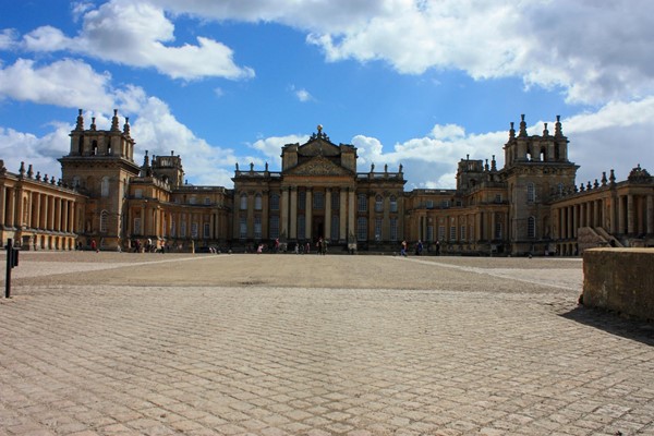 Front of Palace with mixed surfaces but loads of space.