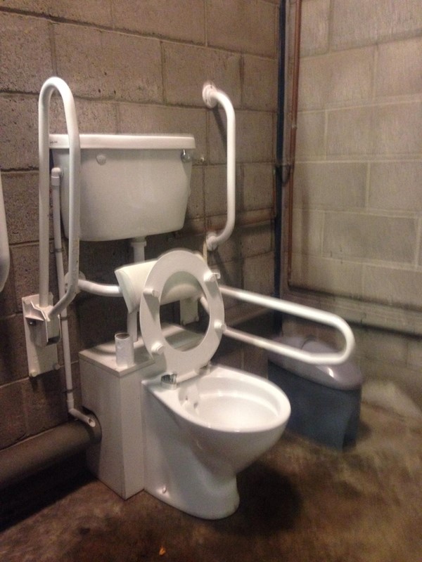 Picture of the disabled toilet at Starks Park football ground