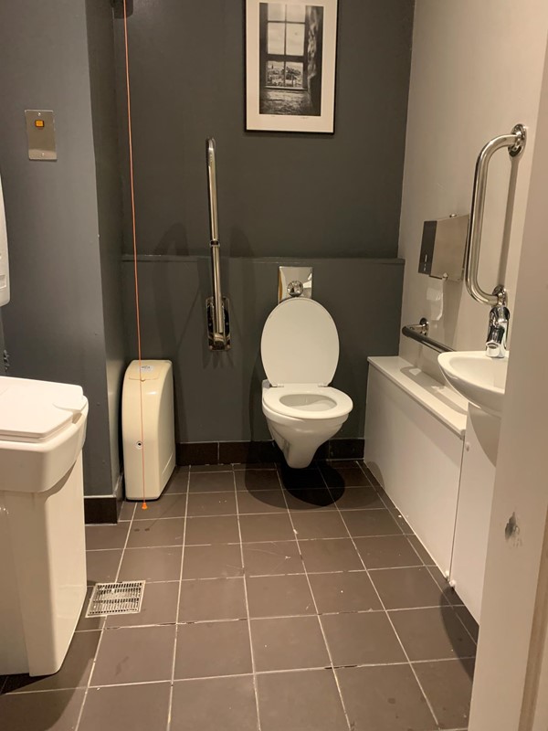 Inside accessible toilet