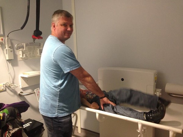 Image for review "Changing room with bench and hoist to toilet severely disabled"