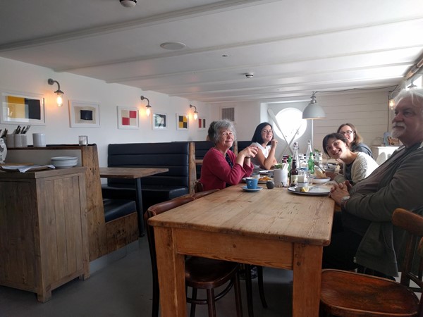 The downstairs portion of the restaurant.