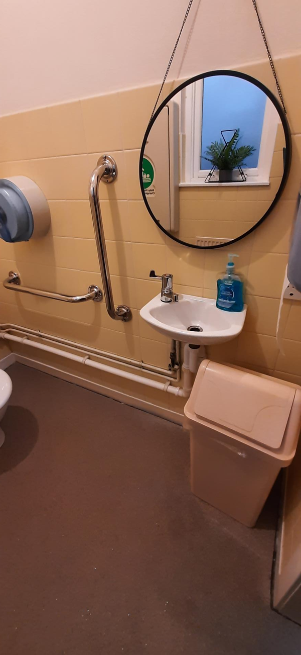 Sink with grabrail