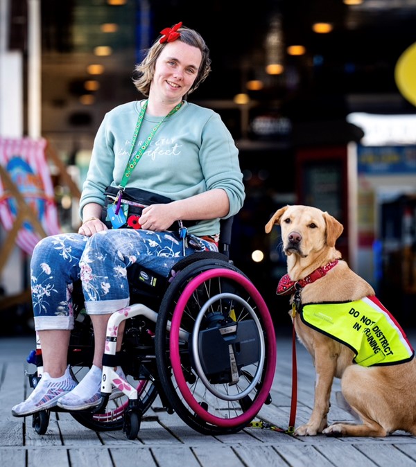 Picture of person and dog at The Grand Pier