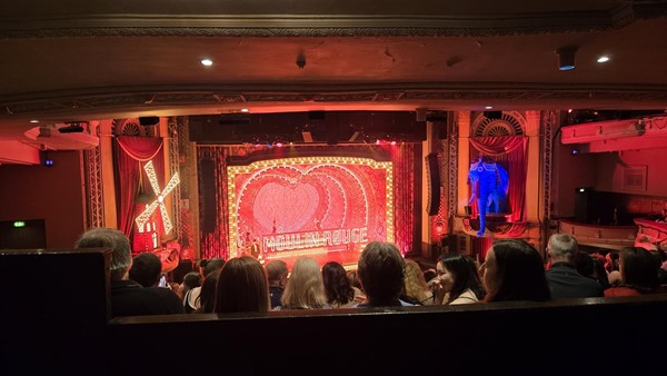 View of the stage from the accessible seating area. The sightline is mostly clear, though it could be obstructed if a tall person were seated in front. Thankfully, that wasn’t the case during this visit.