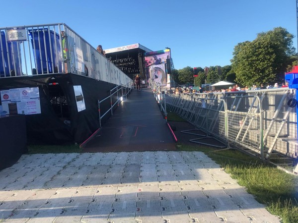 Image of the ramp to get up to the viewing platform.