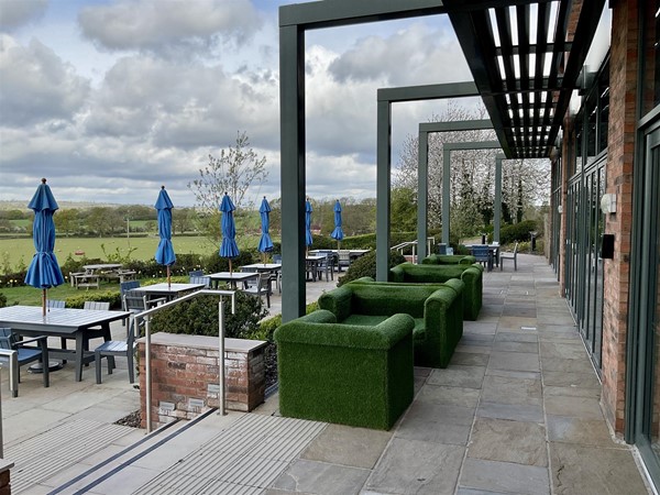 Image of an outside seating area