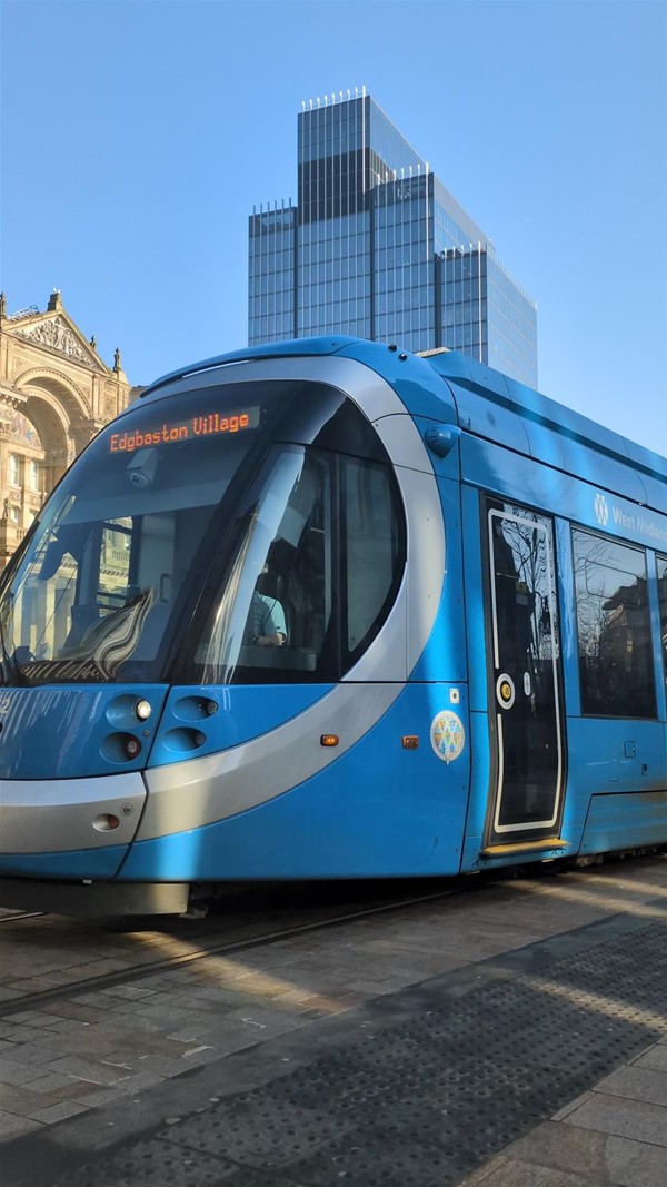 Image of tram at the stop