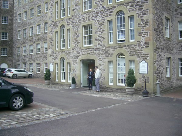 Photo of the entrance and car park.