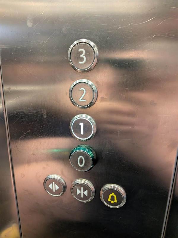 image of the buttons in the lift
