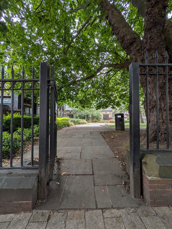 image of gate at side entrance