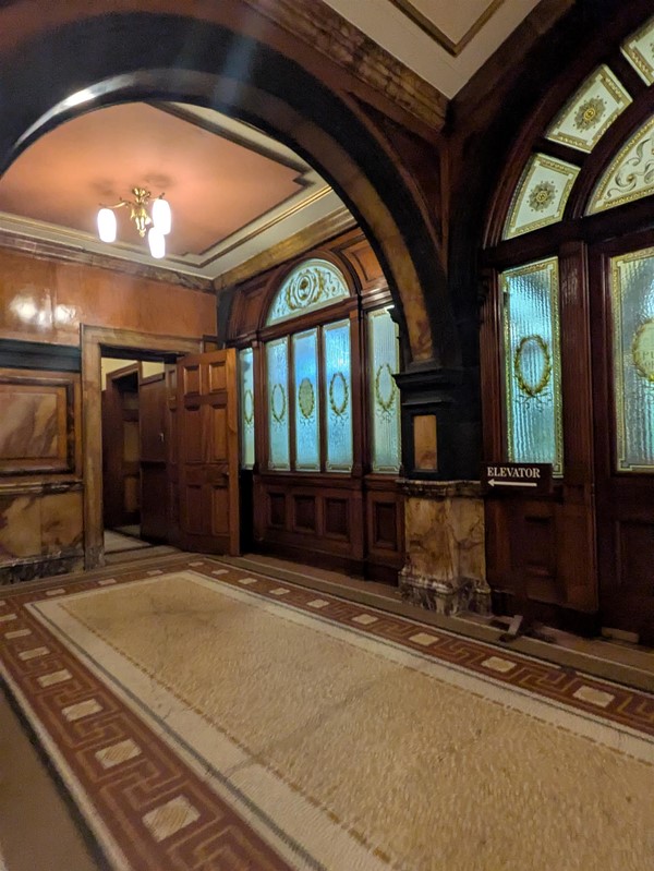 Image of marble corridor.