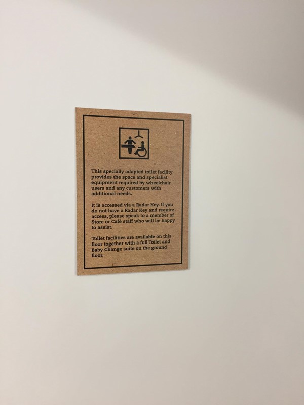 Tiso changing places sign